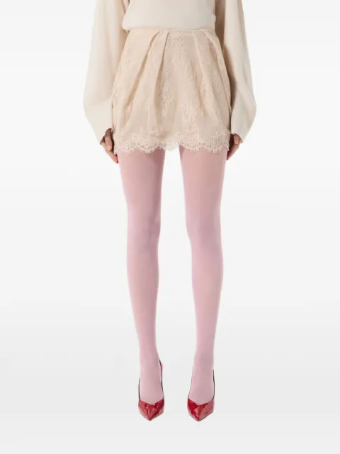 Blumarine falda corta con capa de encaje
