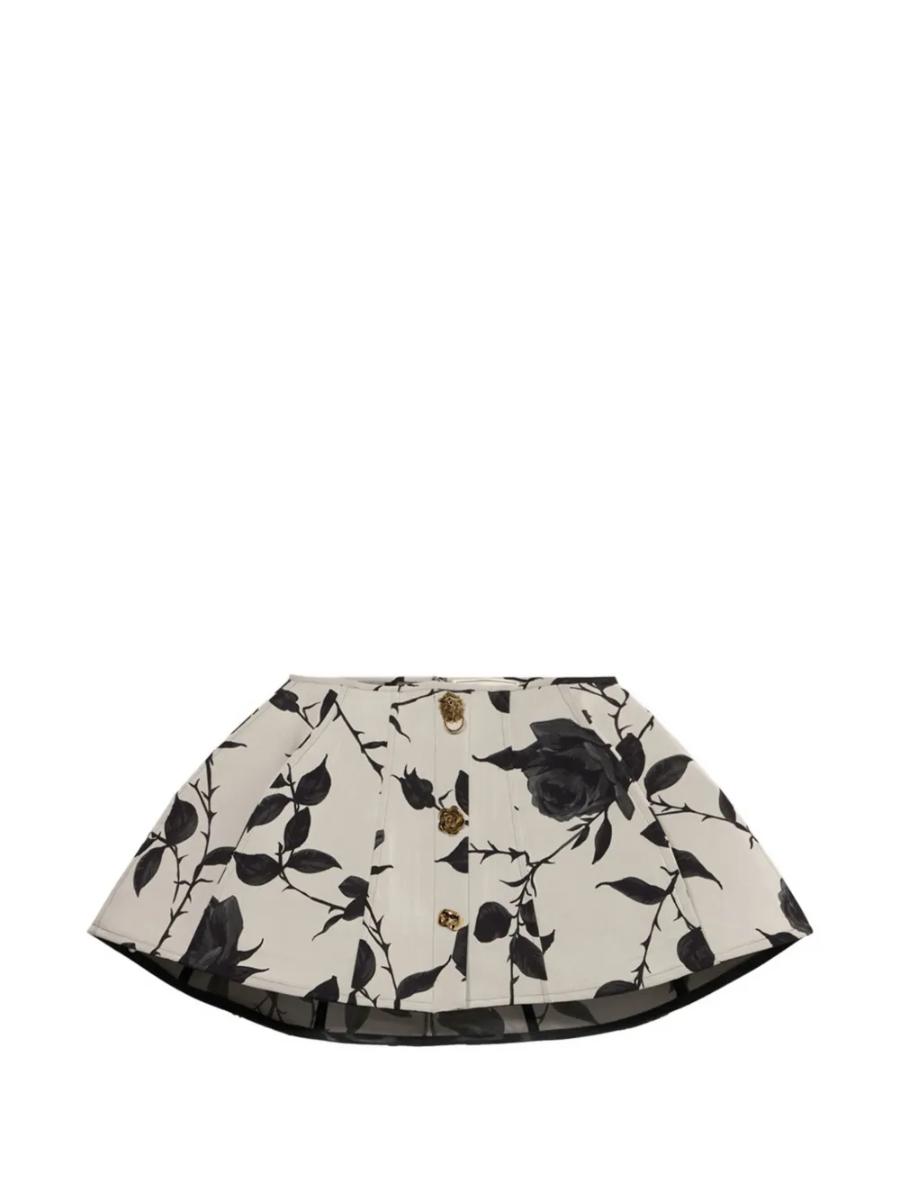 Blumarine floral-print button-detail mini skirt