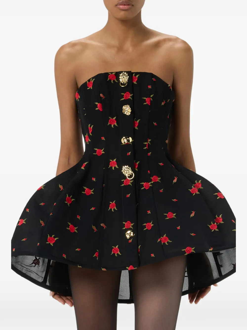 Blumarine Besticktes Minikleid - Schwarz