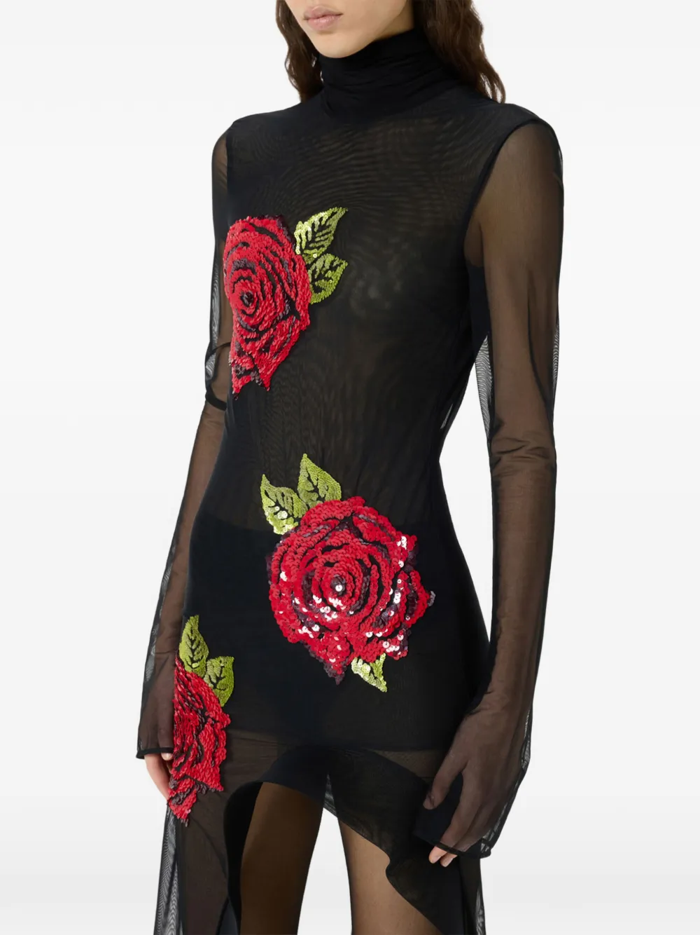 Blumarine Maxi-jurk met pailletten Zwart