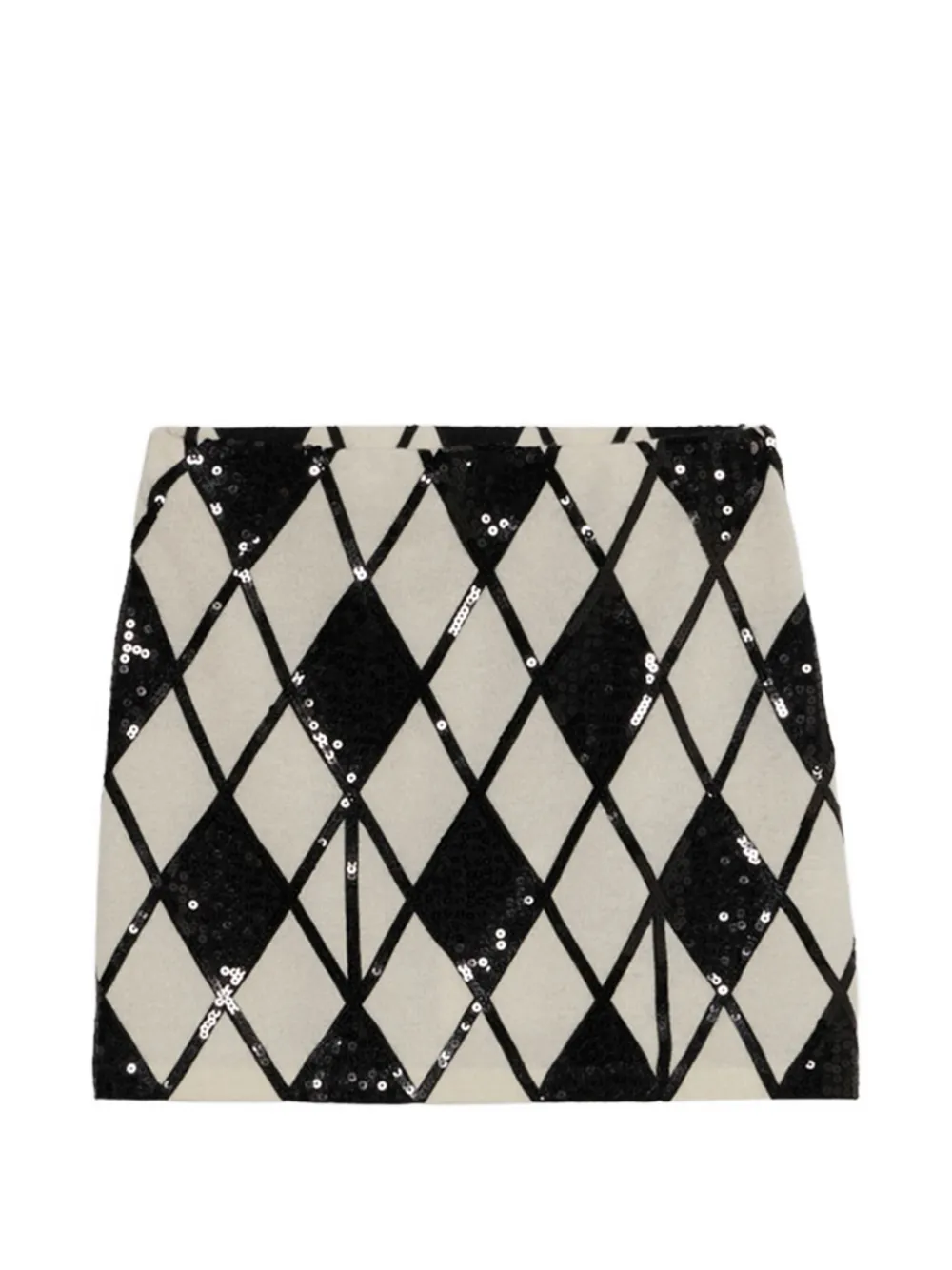 Blumarine Minigonna con paillettes - Bianco