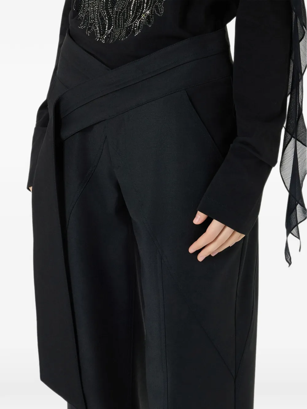 Blumarine Rok met gekruiste tailleband Zwart