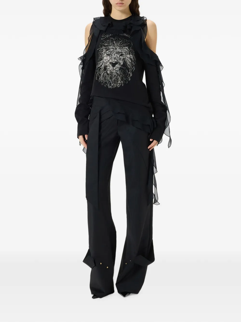 Blumarine Rok met gekruiste tailleband Zwart