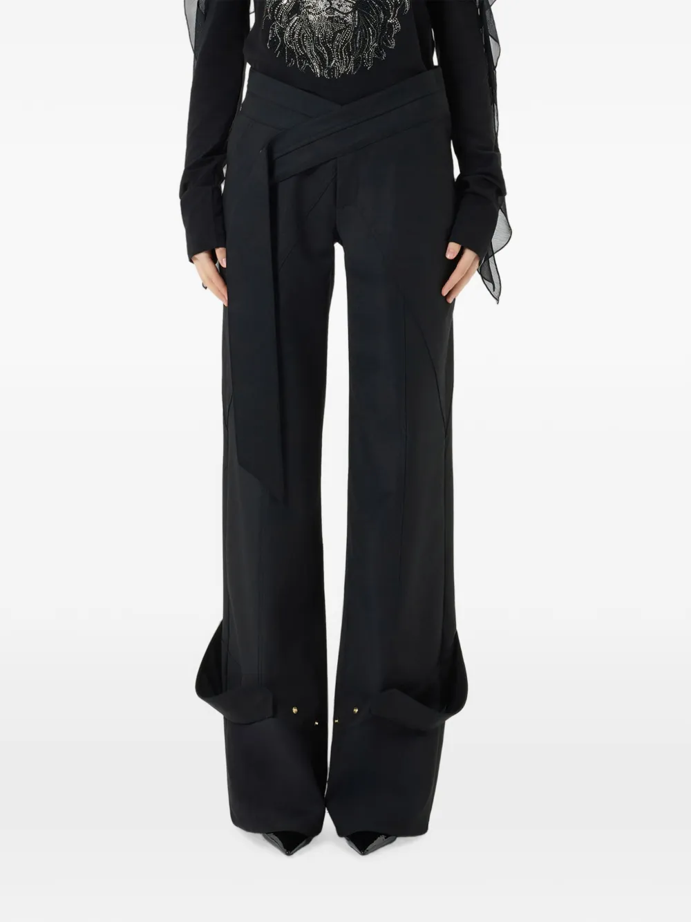 Blumarine Rok met gekruiste tailleband Zwart