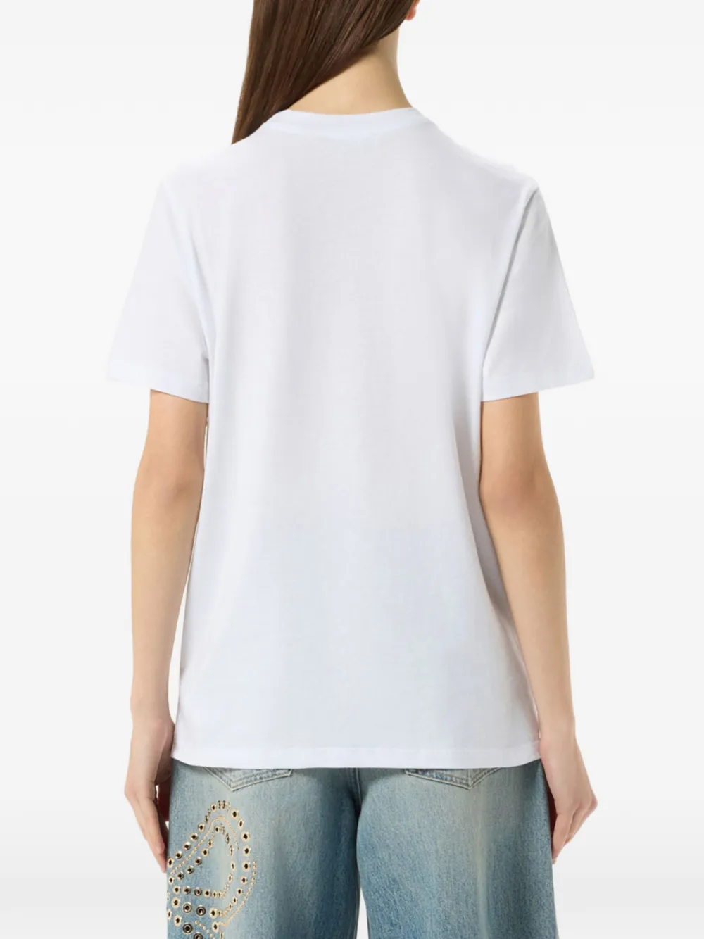 Blumarine T-shirt met stras Wit