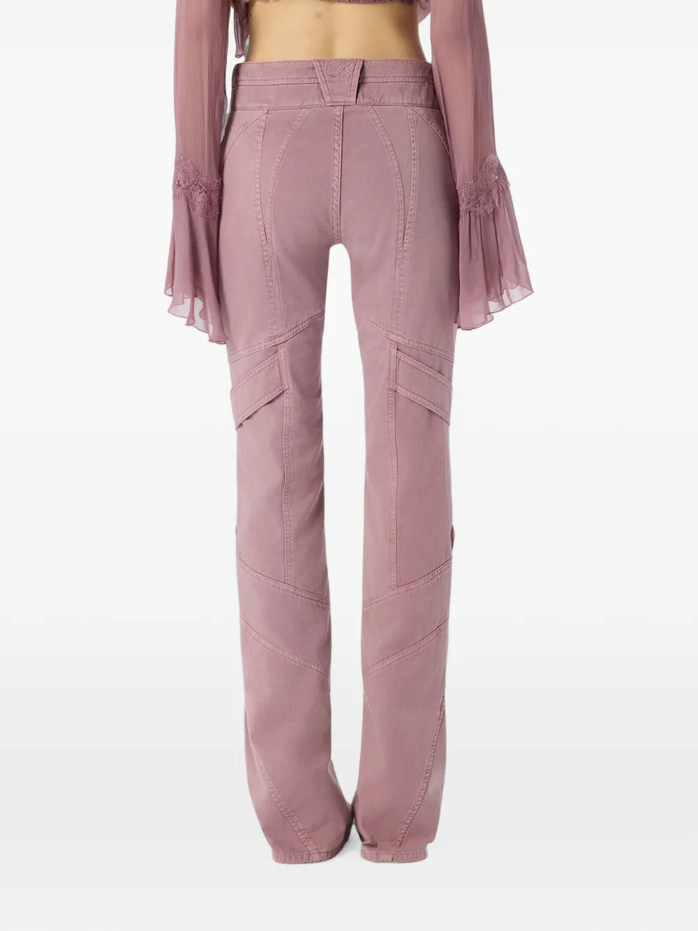 Blumarine Cargo broek met ceintuur Roze