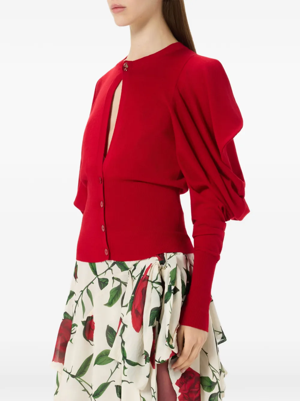 Blumarine Vest met pofmouwen Rood