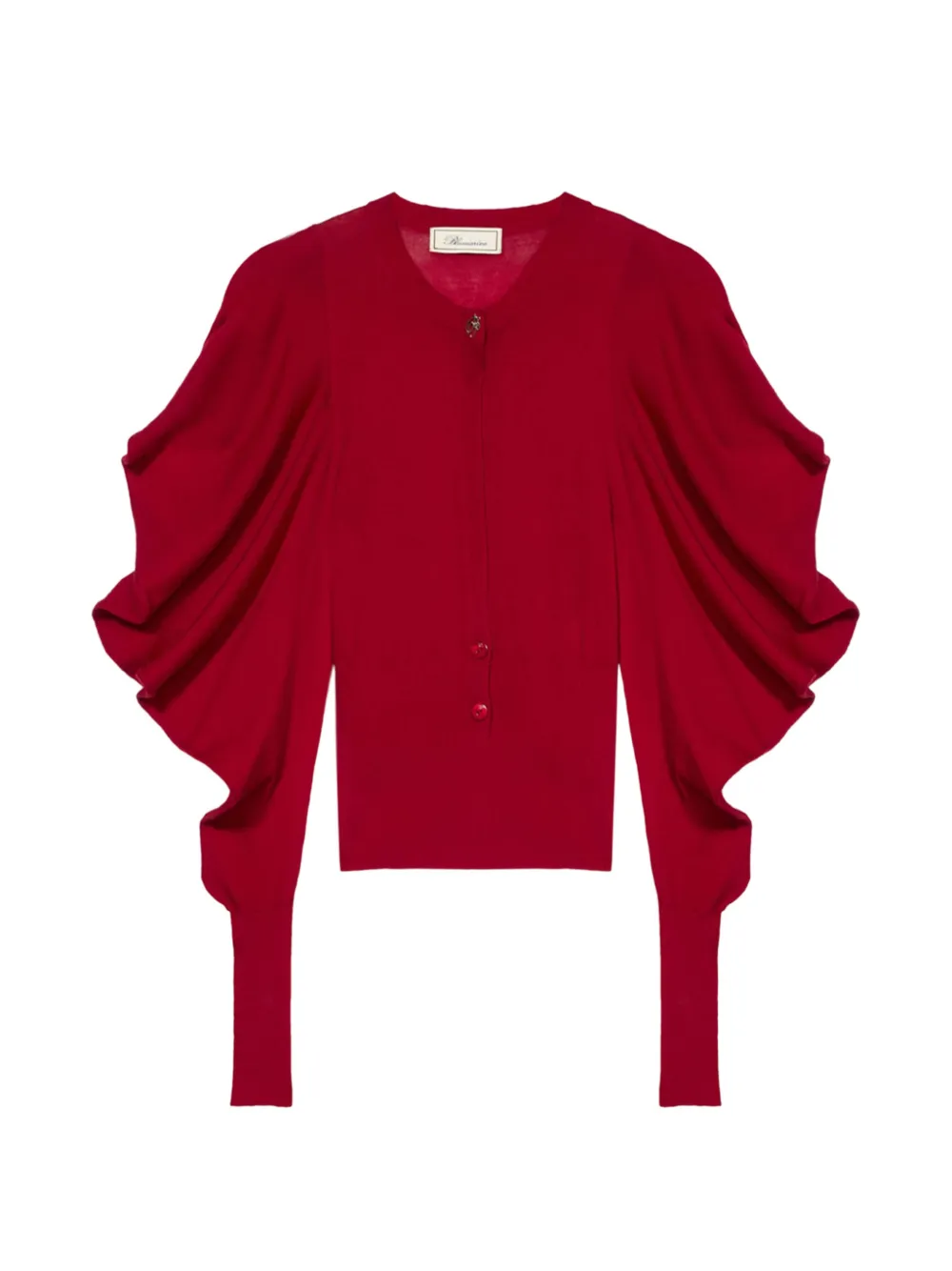 Blumarine Cardigan con maniche a palloncino - Rosso