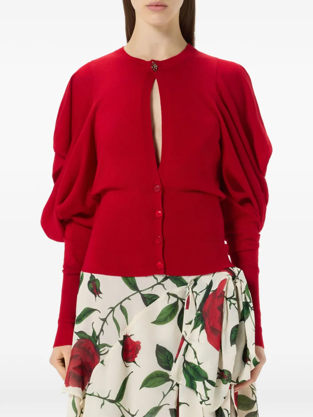 Blumarine Vest met pofmouwen Rood