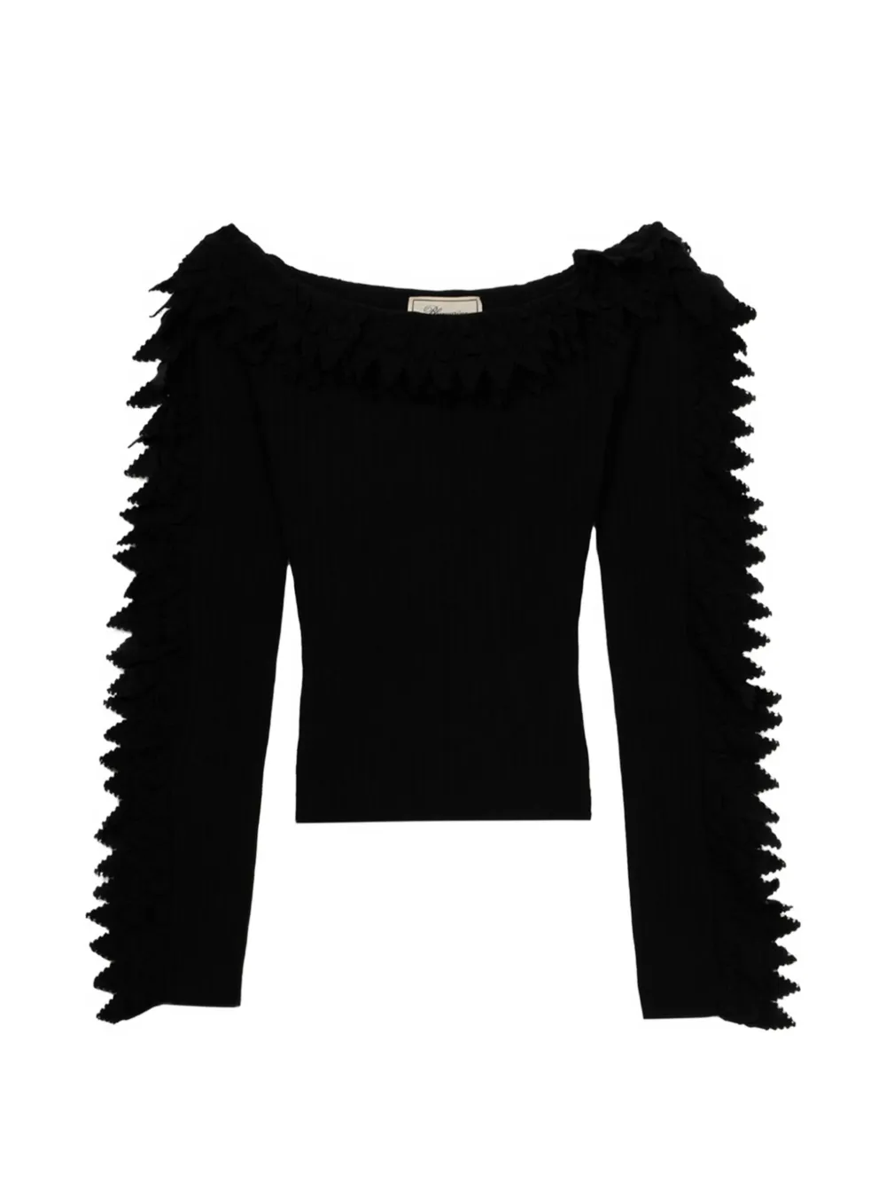Blumarine Maglione a coste - Nero