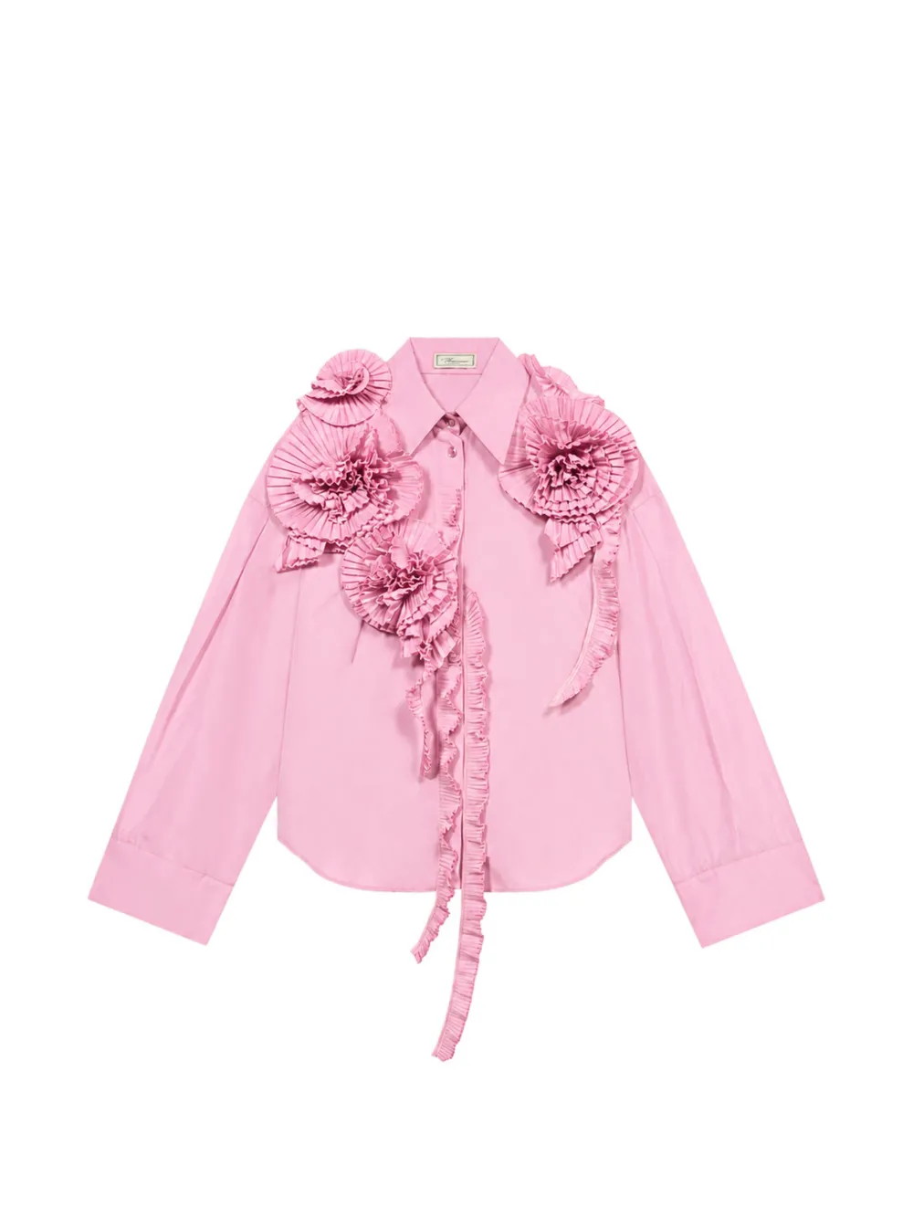 Blumarine rose-embellished shirt