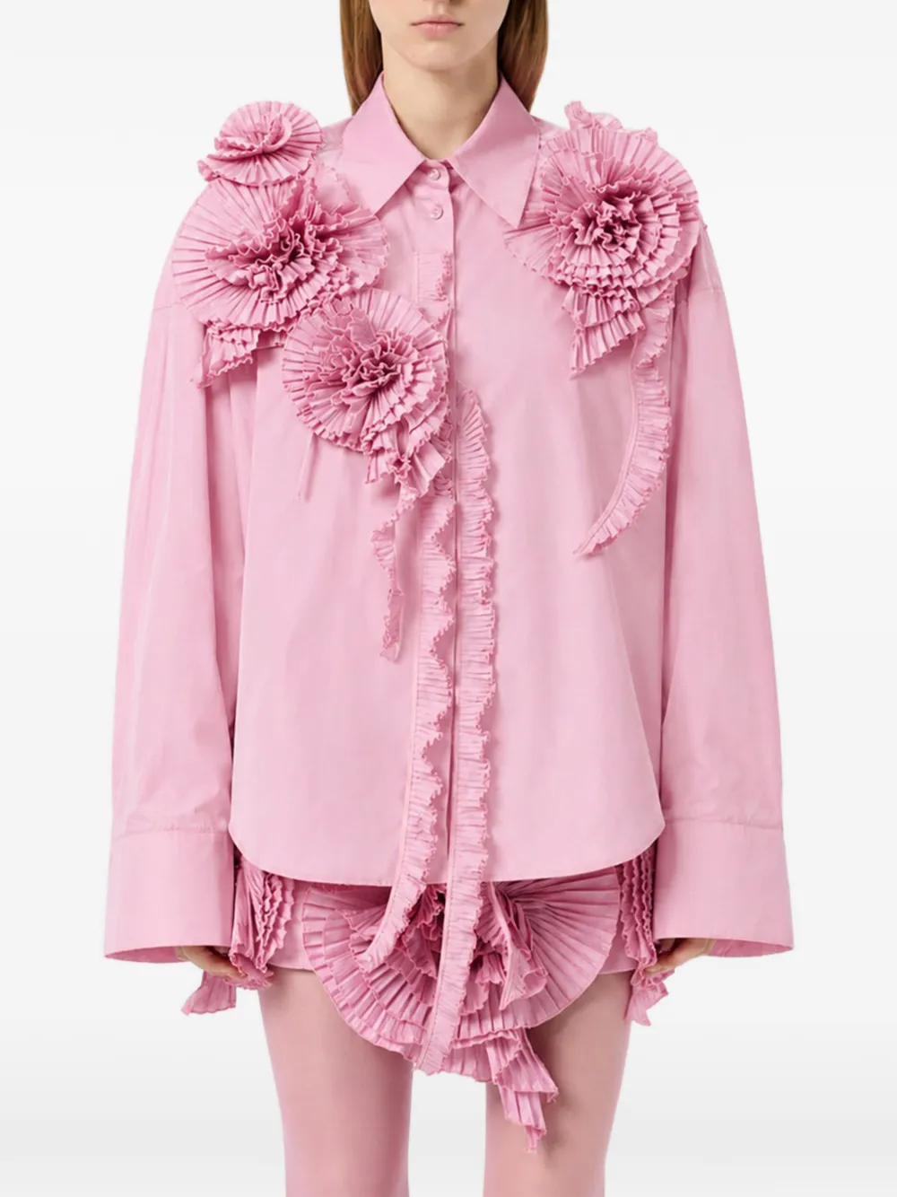 Blumarine Blouse verfraaid met rozen