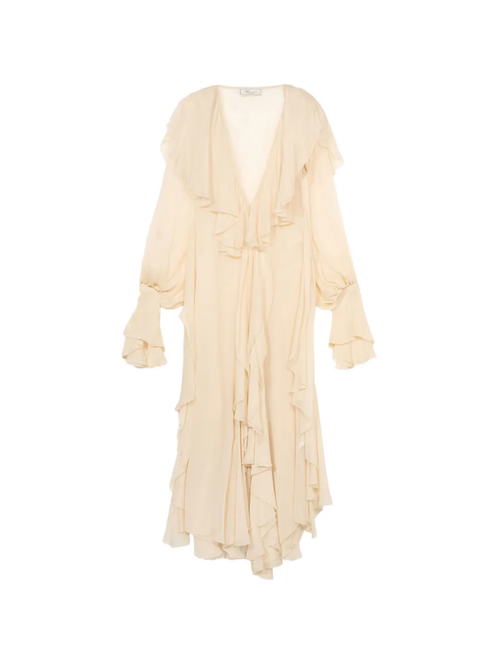 Blumarine ruffled V-neck maxi dress