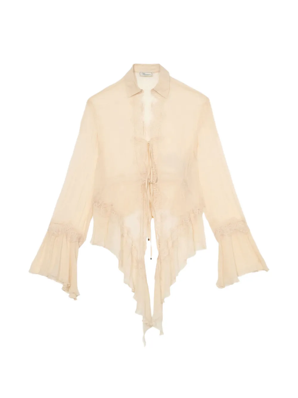 Blumarine lace-trim blouse