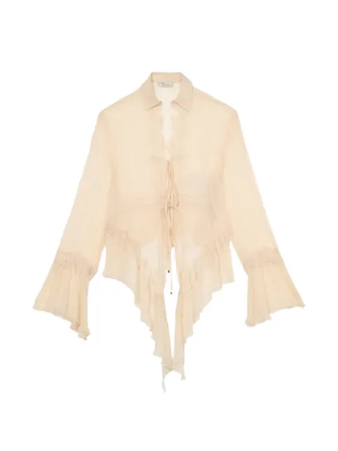 Blumarine blouse bordée de dentelle