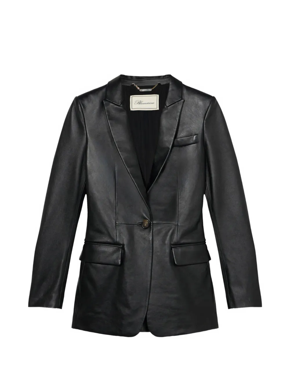 Blumarine single-breasted leather jacket