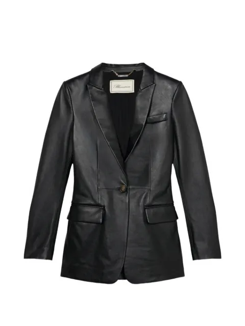Blumarine single-breasted leather jacket
