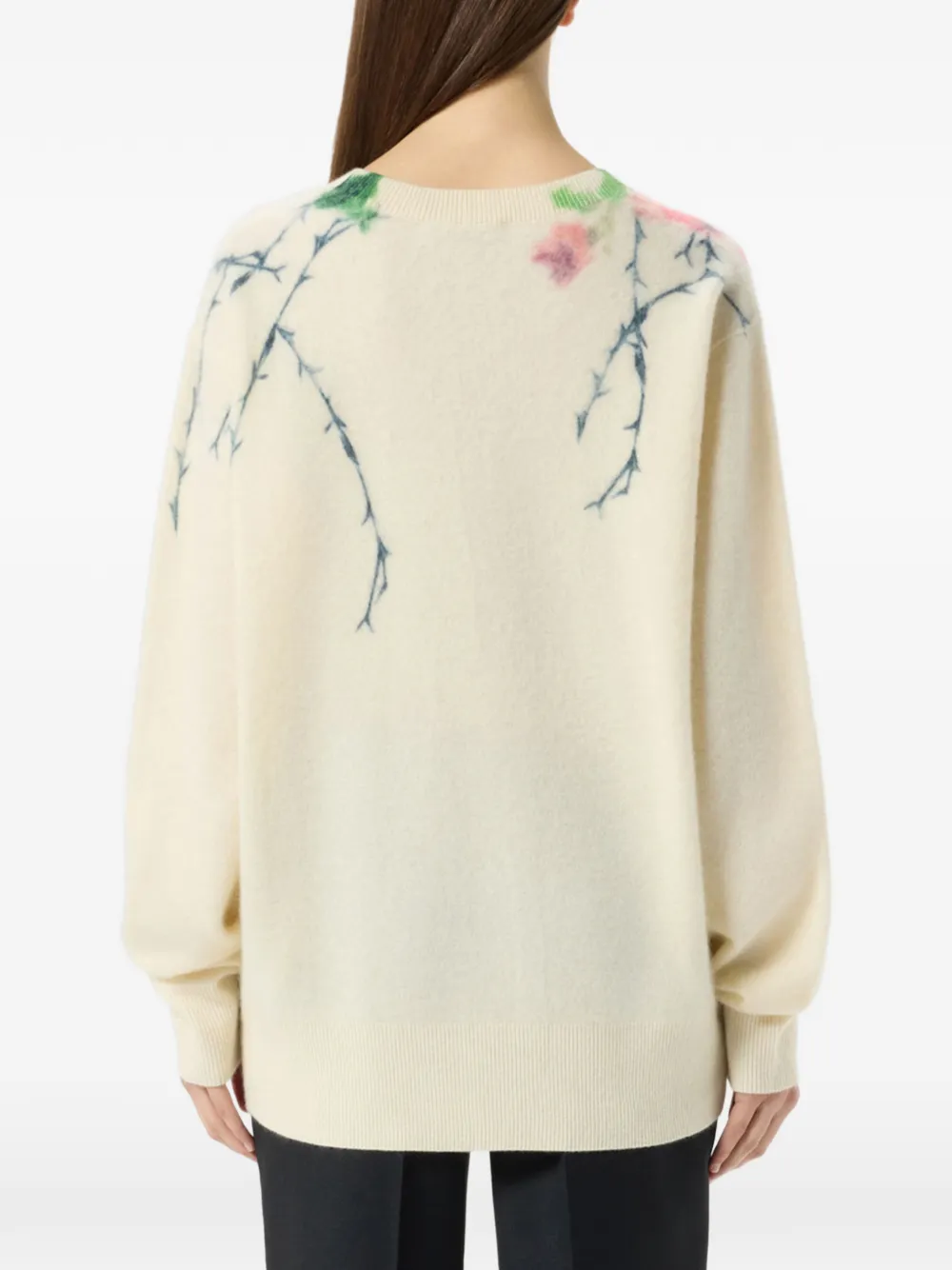 Blumarine Trui met bloemenprint Beige