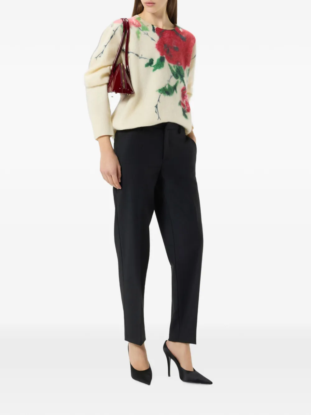 Blumarine Trui met bloemenprint Beige