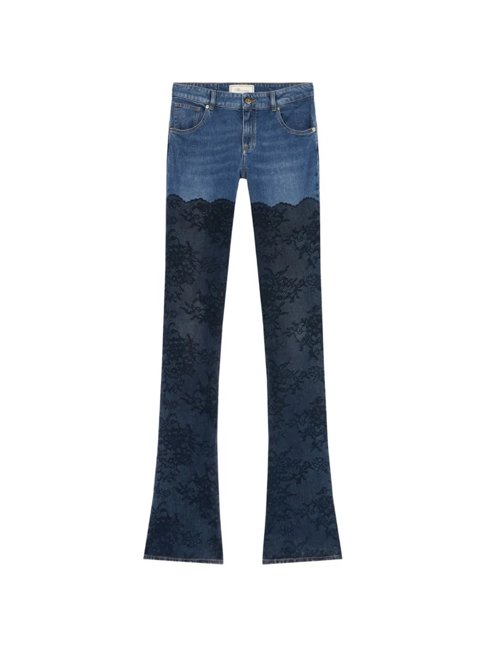 Blumarine jean à imprimé dentelle en trompe-l’œil - Bleu Blumarine jean à imprimé dentelle en trompe-l’œil - Bleu