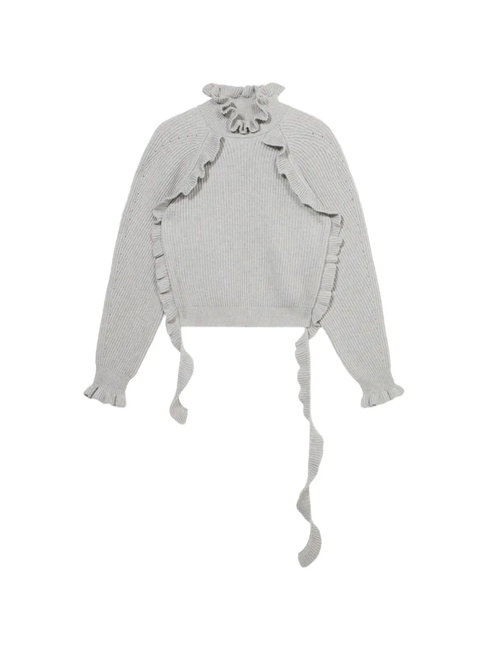 Blumarine ruched-detail wool sweater