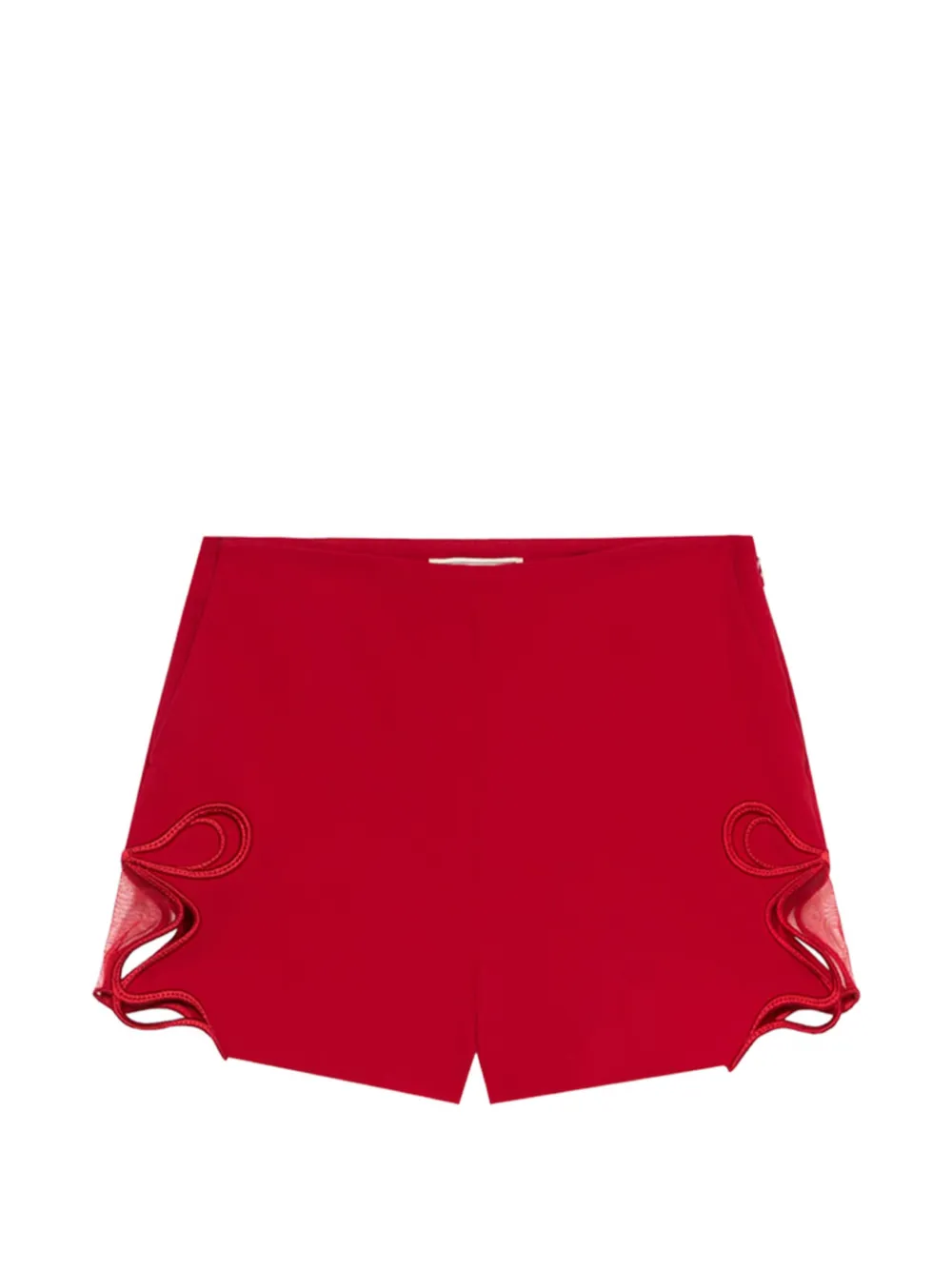 Blumarine intarsia-embroidered mini shorts - Rosso