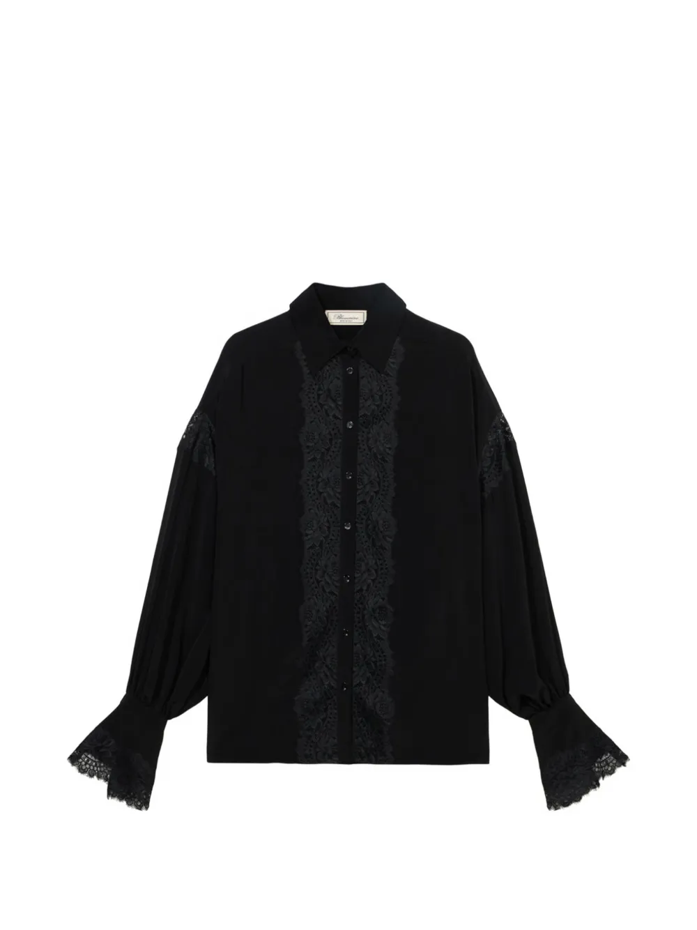 Blumarine lace-panelled shirt - Black