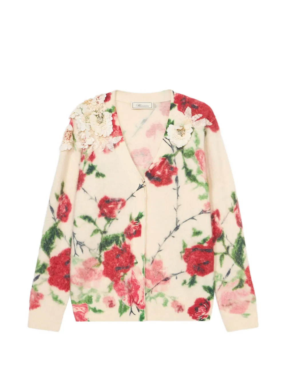 Blumarine floral-print sequin-embellished sweater