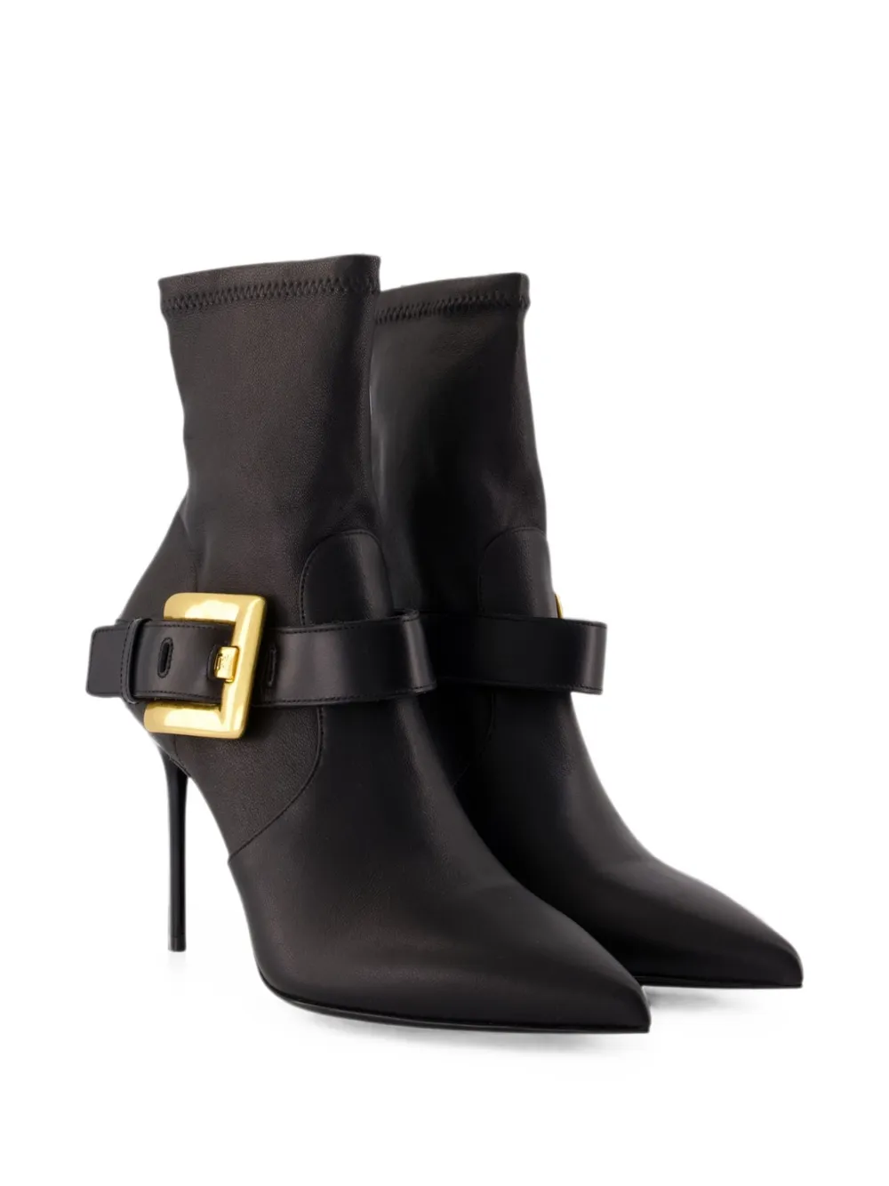 Balmain Anthem buckle-fastening ankle boots Zwart