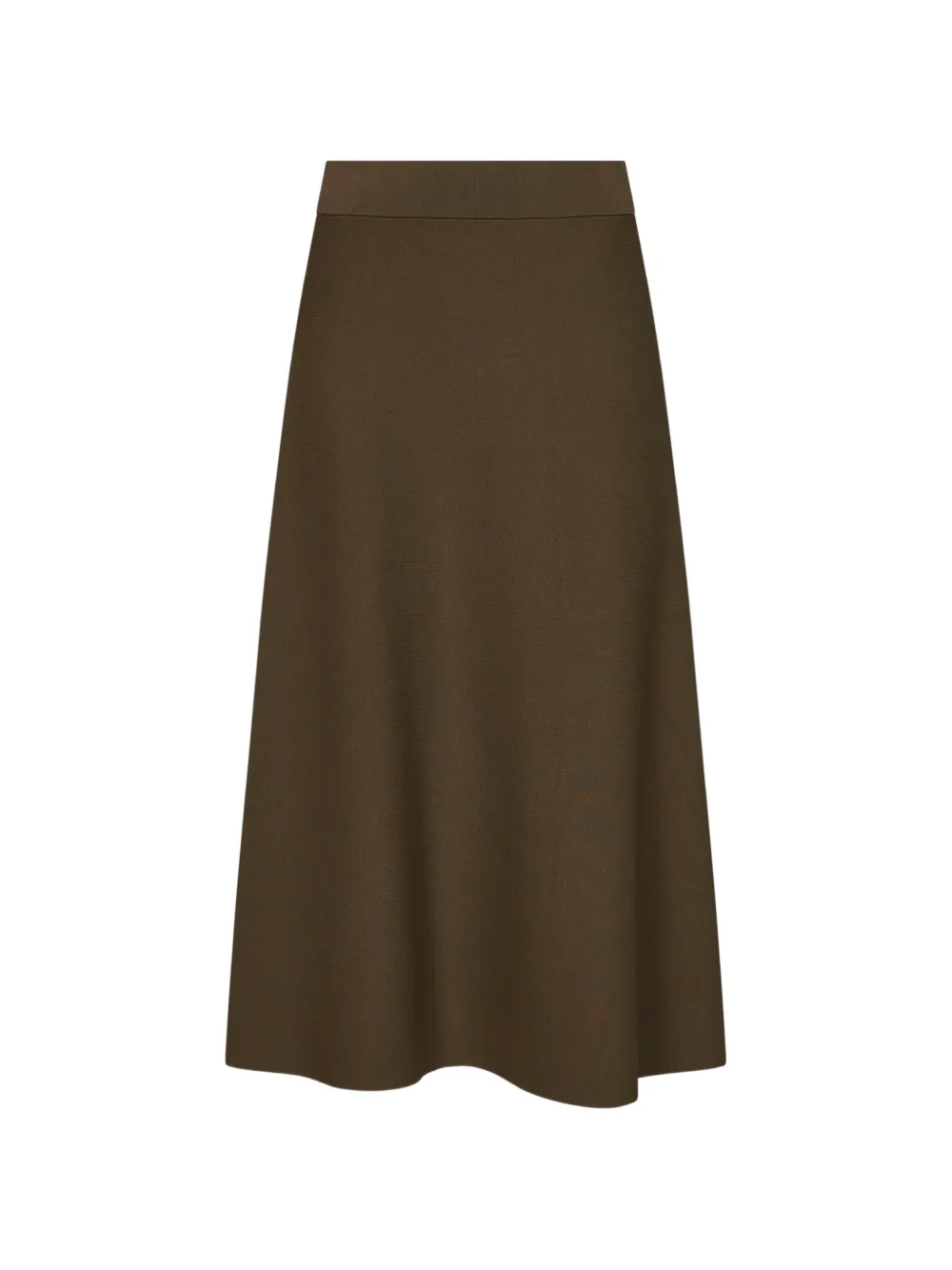 Max Mara Milano gebreide flared midi-rok Bruin