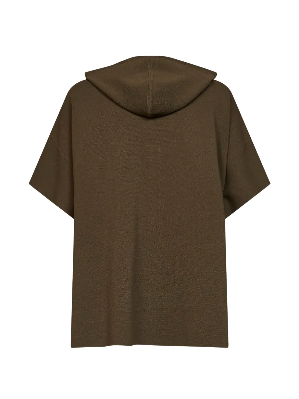 Max Mara Milano gebreide hoodie met korte mouwen Bruin