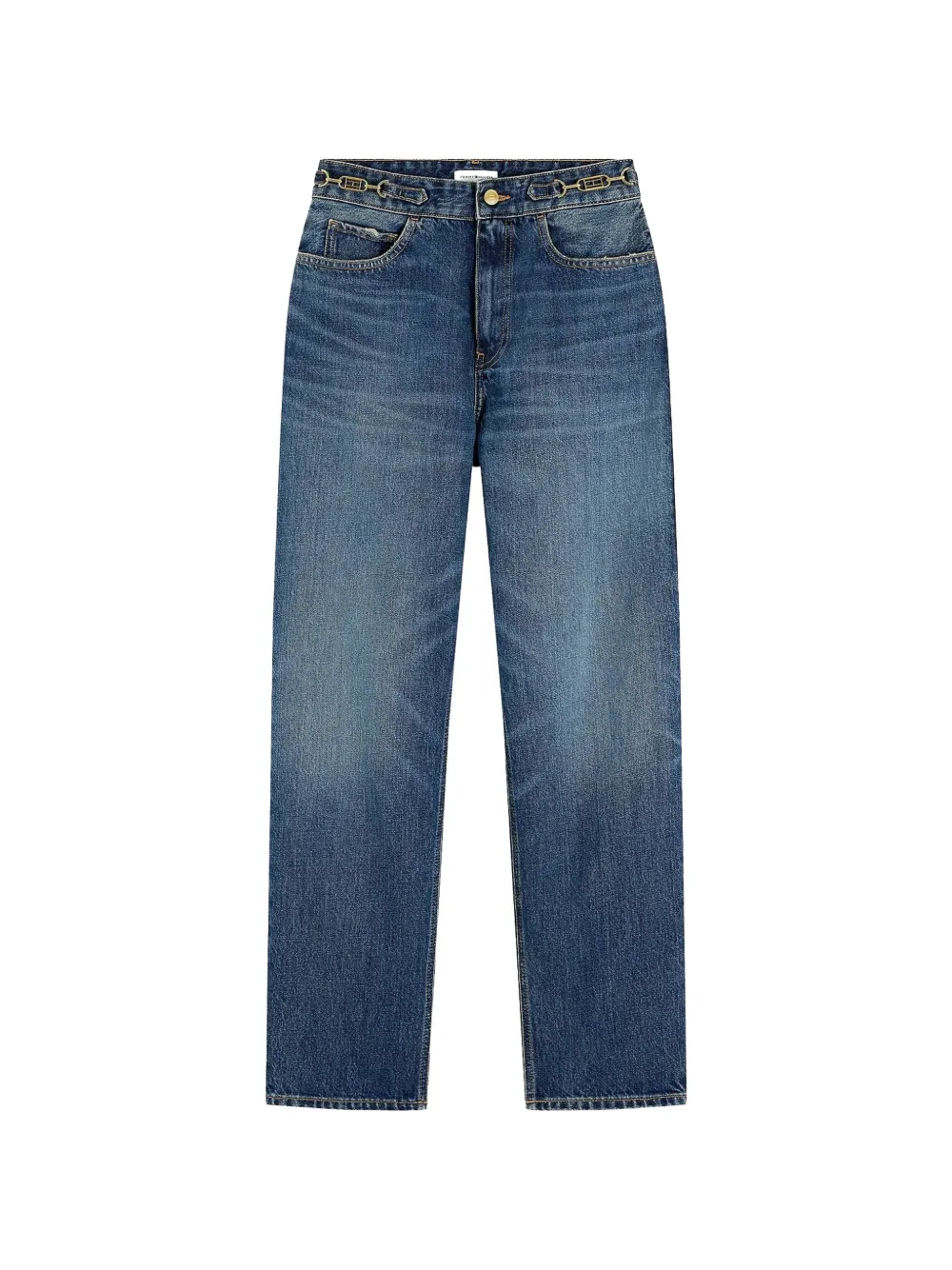 Tommy Hilfiger chain-detail whiskered jeans - Blu