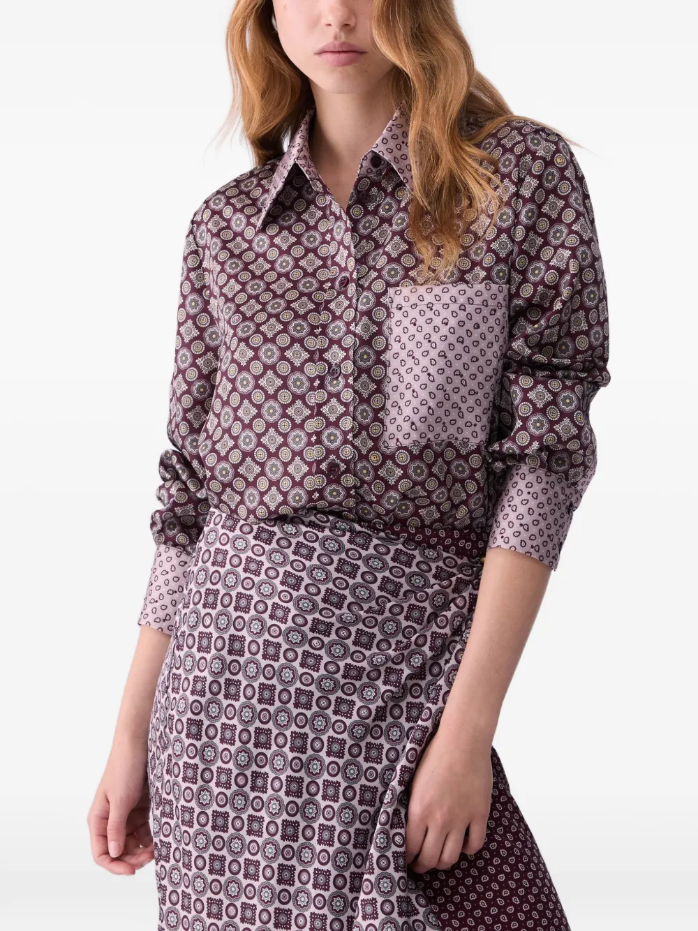 LIU JO Twill blouse met print Paars