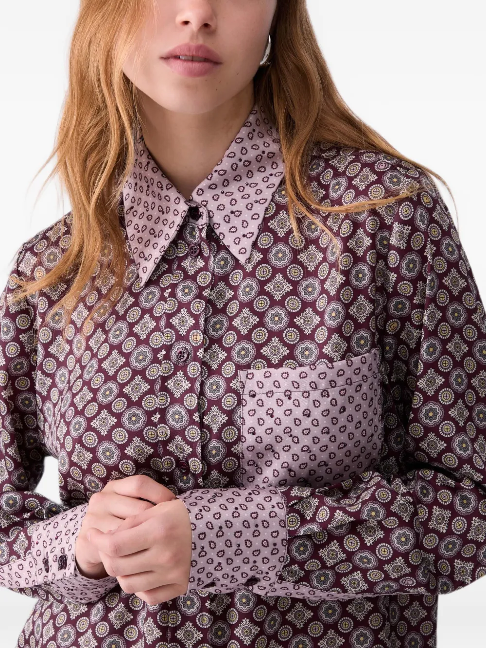 LIU JO Twill blouse met print Paars
