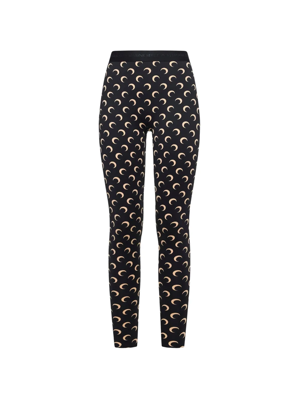 Marine Serre Leggings con stampa Moon - Nero