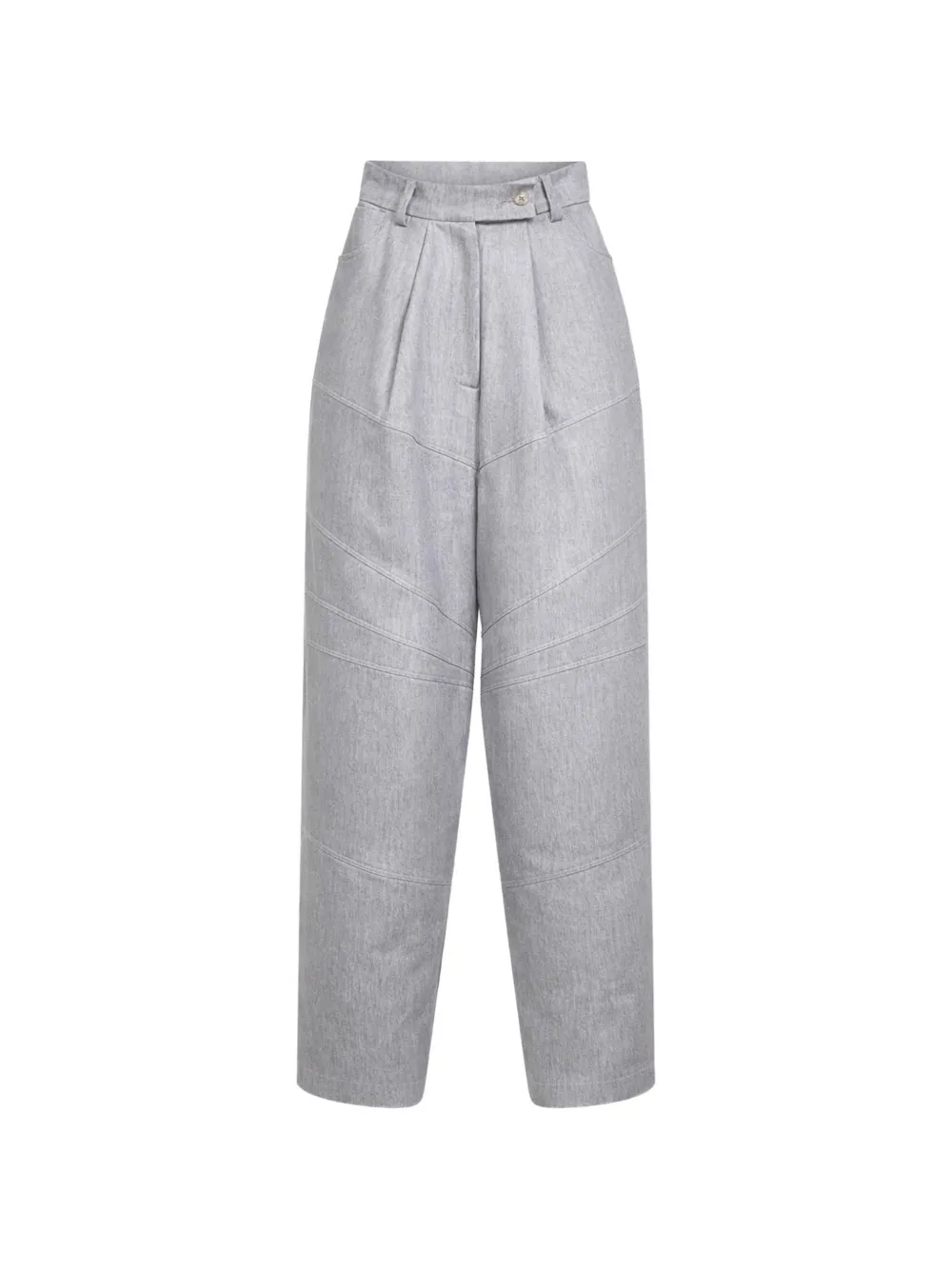 BATAKOVIC Belgrade Loro Piana asymmetric-seam wide-leg trousers