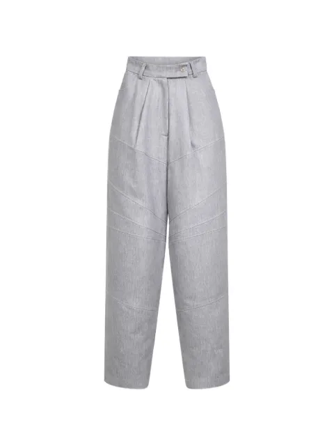 BATAKOVIC Belgrade Calça wide leg Loro Piana assimétrica