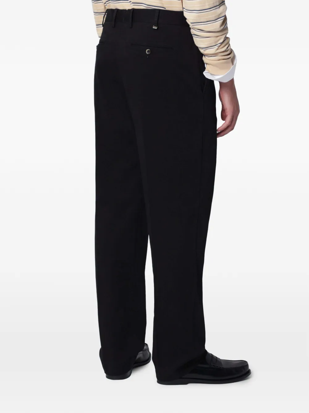 PT Torino Katoenen straight broek Zwart