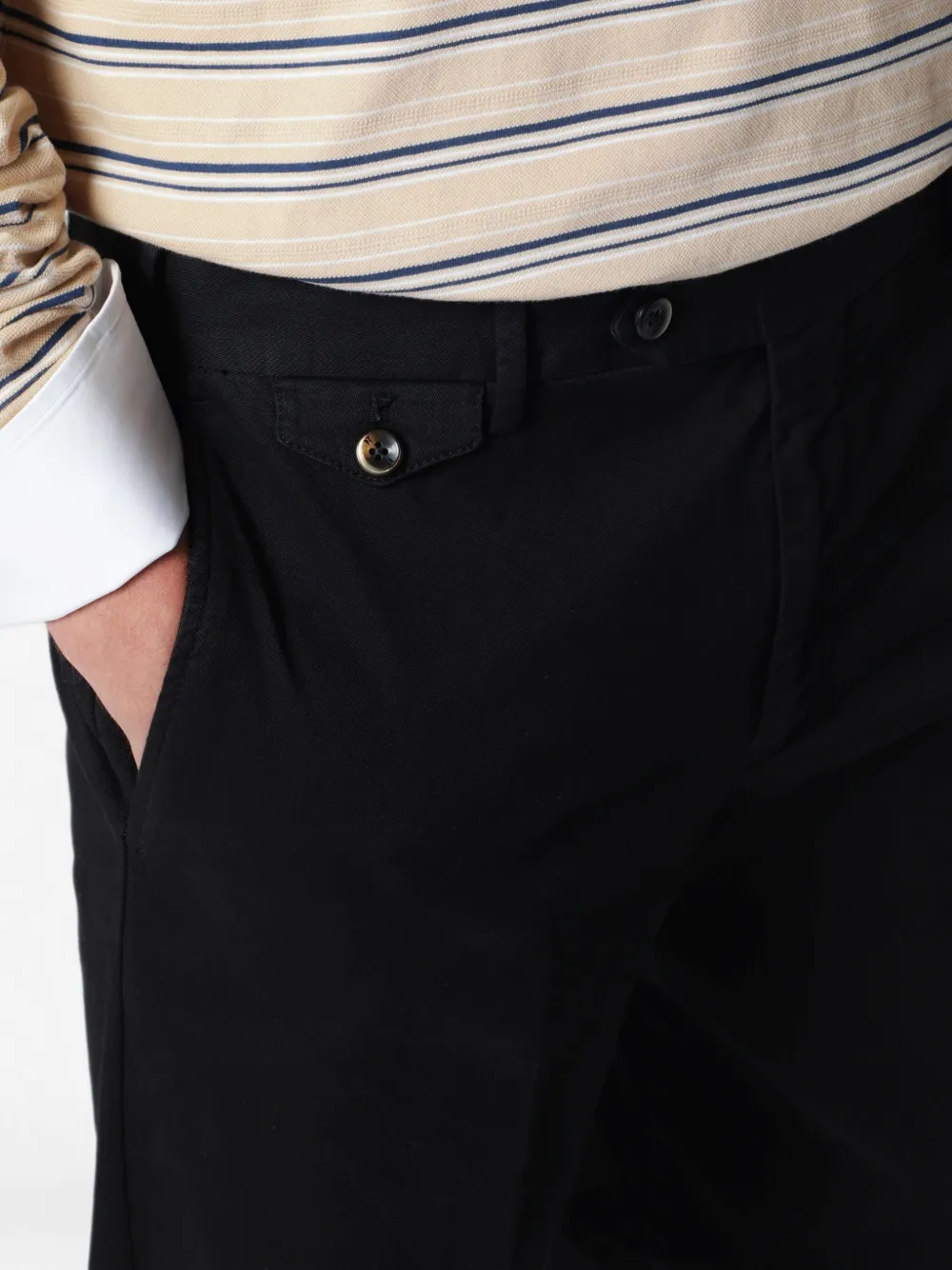 PT Torino Katoenen straight broek Zwart