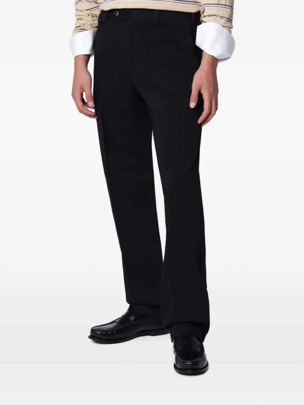 PT Torino Katoenen straight broek Zwart