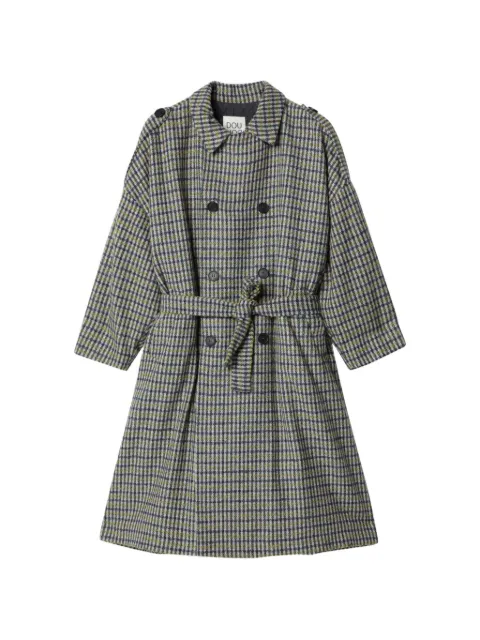 Douuod Kids checked belted coat