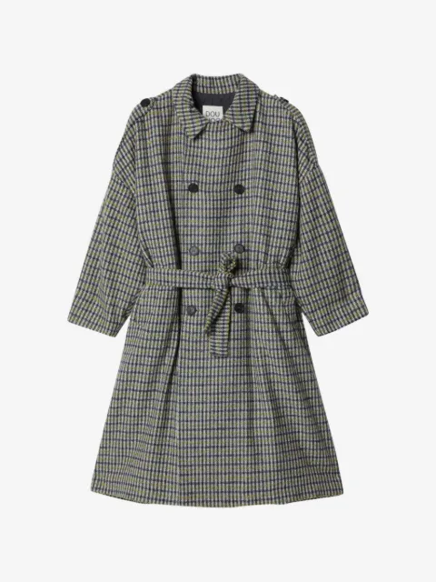 Douuod Kids checked belted coat