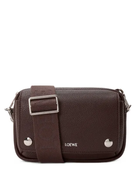 LOEWE small Pebble logo-print grained shoulder bag