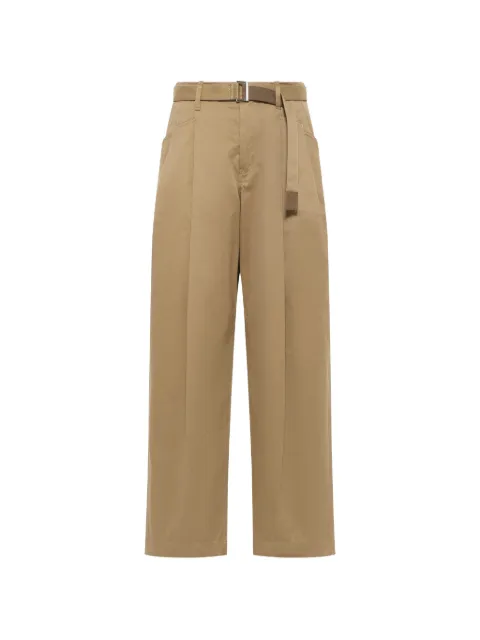 sacai belted straight-leg trousers