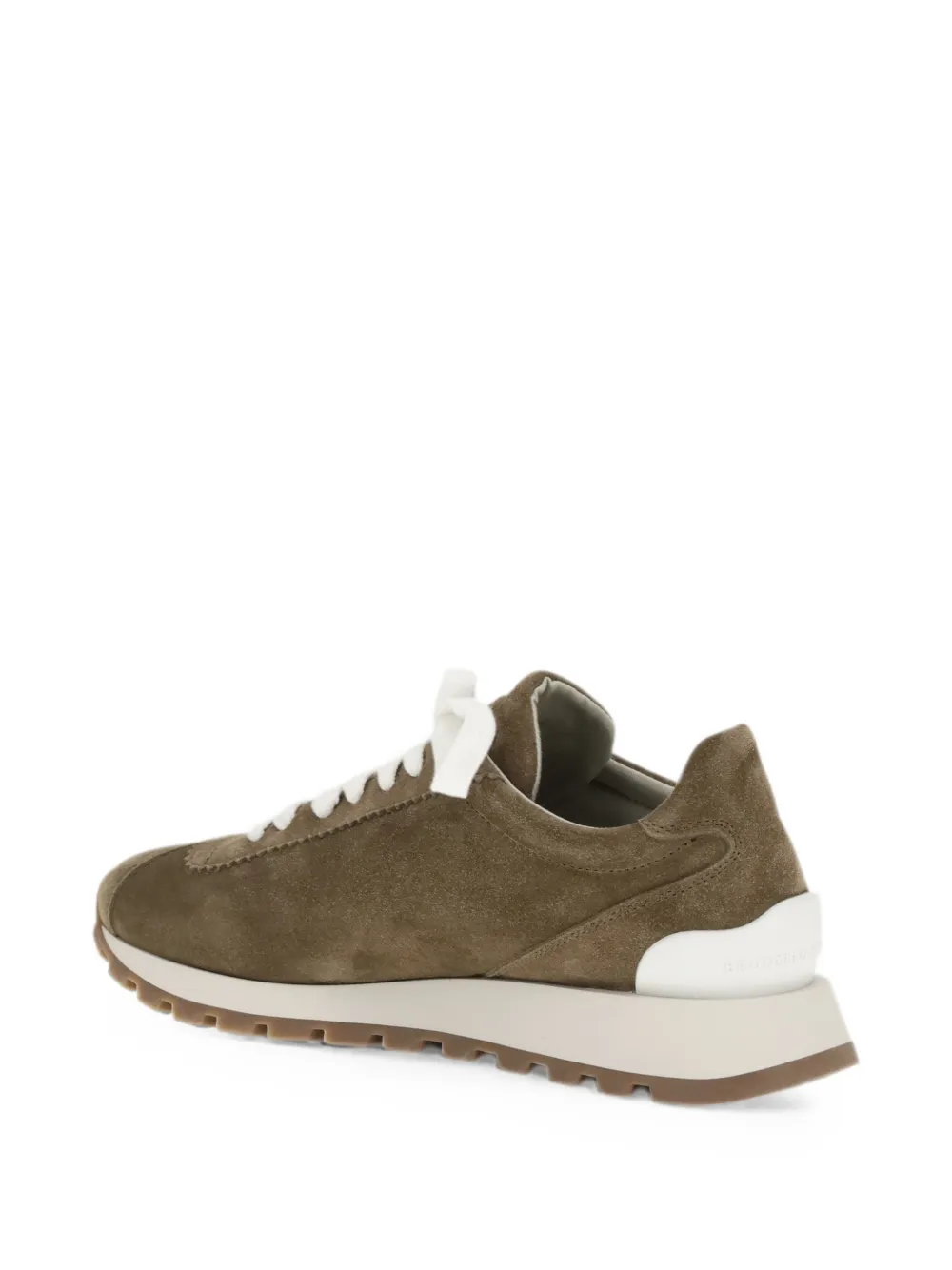 Brunello Cucinelli bead-embellished suede sneakers Bruin