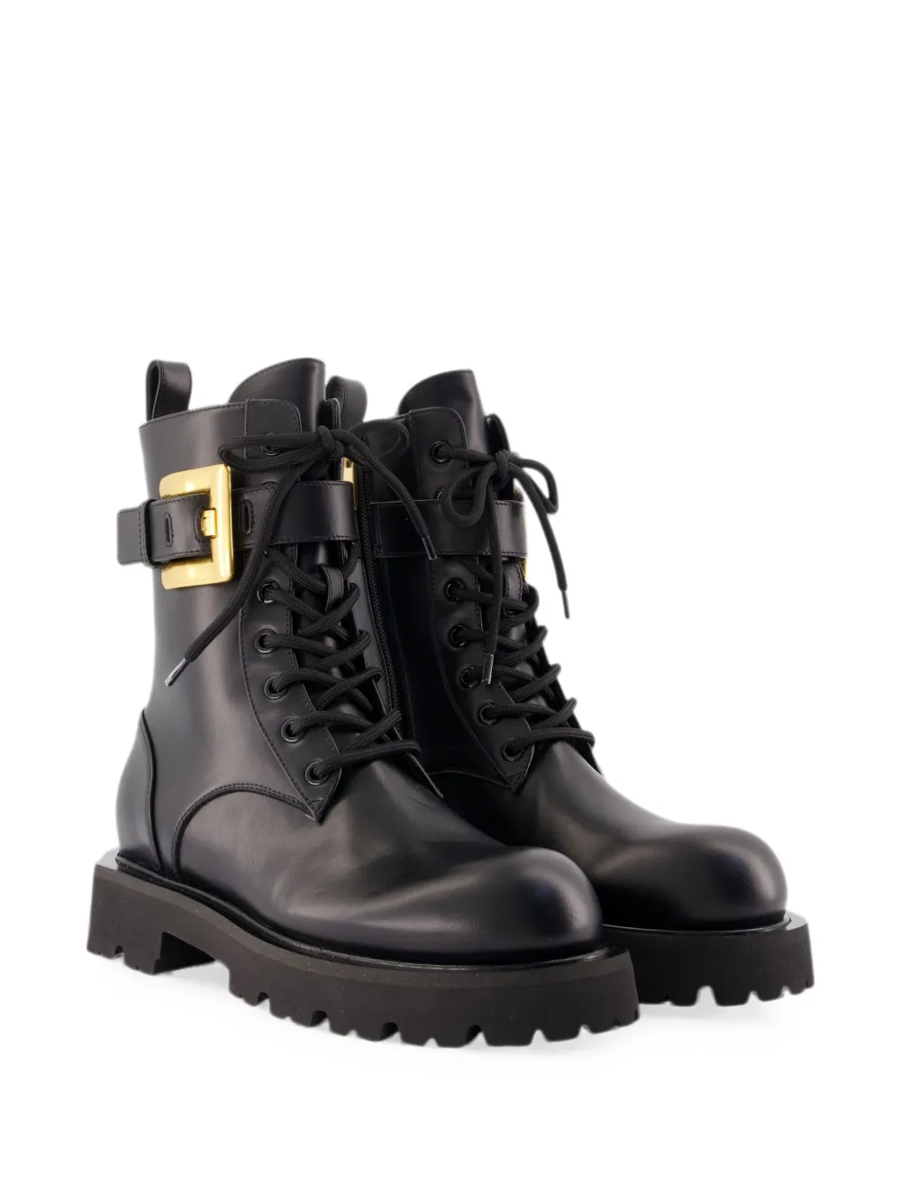 Balmain Ranger Anthem buckle-strap ankle boots Zwart