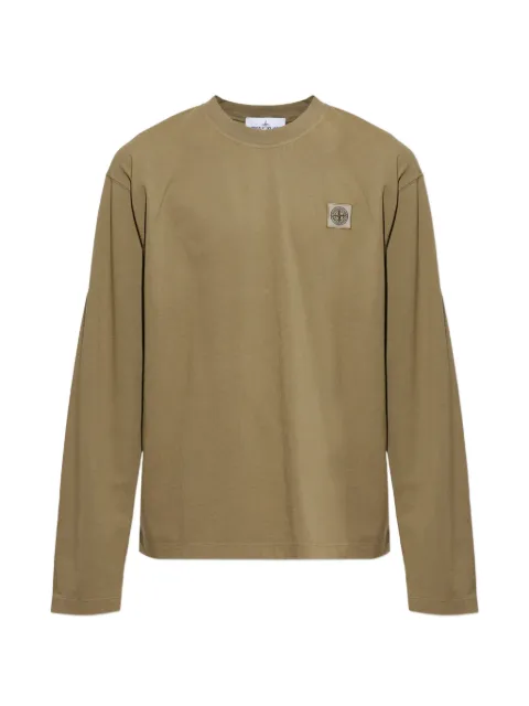 Stone Island logo-patch long-sleeve T-shirt