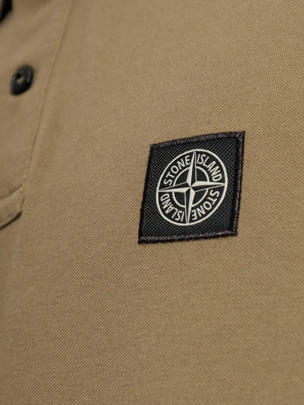 Stone Island Poloshirt met logopatch Bruin
