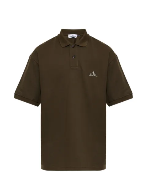Stone Island logo-embroidered polo shirt