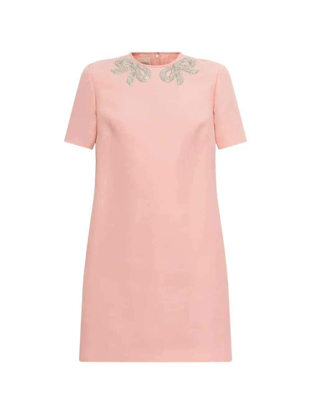 Valentino Garavani bow-embellished shift mini dress - Pink